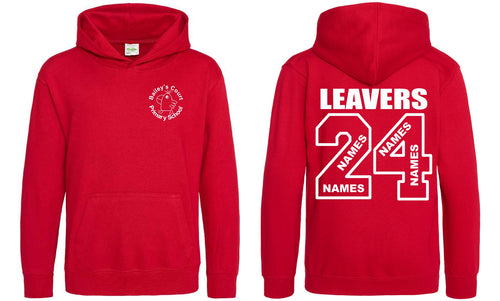Bailey's Court Primary School Year 6 2024 Leavers Hoodie (Fire Red)