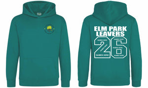 31/07/2025 - CUT OFF DATE FOR SCHOOL DELIVERY SEP 2nd - Elm Park Primary School Year 6 2026 Leavers Hoodie (Jade)