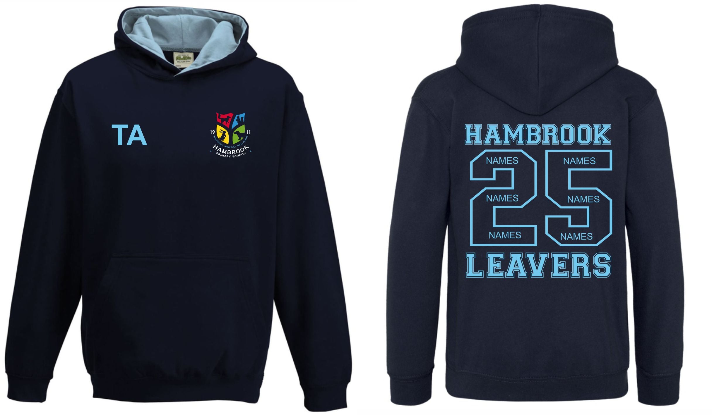 Hambrook Primary School Year 6 2025 Leavers Hoodie Navy Sky