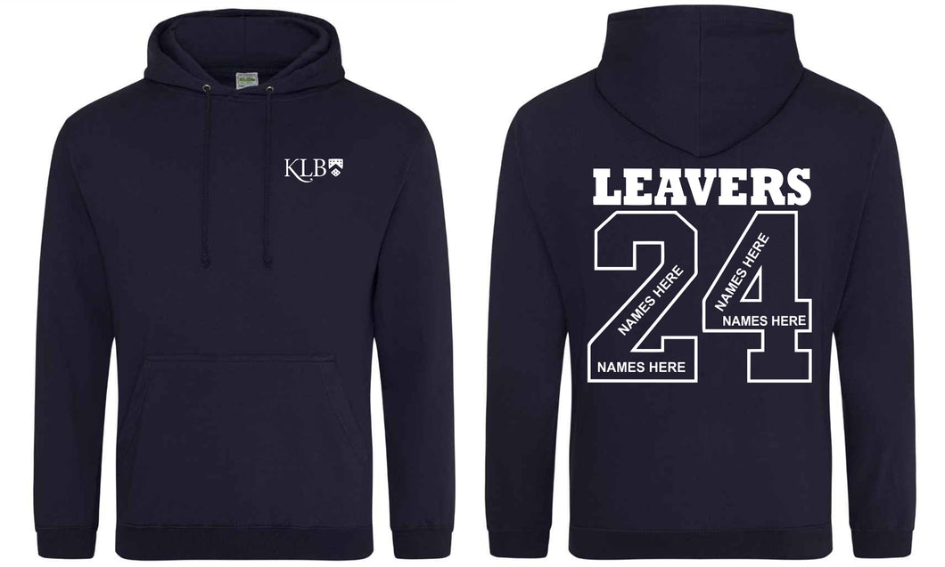 KLB School Leavers Hoodie 2024 - New French Navy