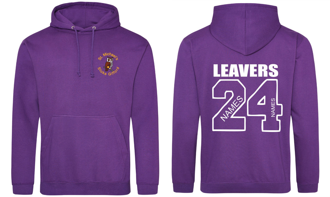 St Michaels CofE Primary School (STOKE GIFFORD) Year 6 2024 Leavers Hoodie (Purple)