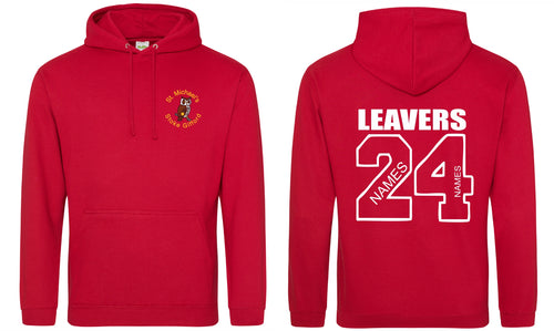 St Michaels CofE Primary School (STOKE GIFFORD) Year 6 2024 Leavers Hoodie (Fire Red)