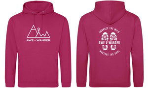 Awe + Wanders Hoodie (Hot Pink)