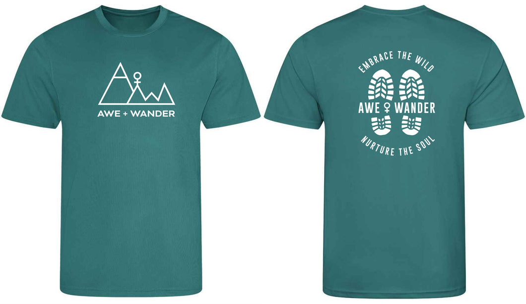 Awe + Wander Sports Style Standard Fit T-Shirt (Jade)