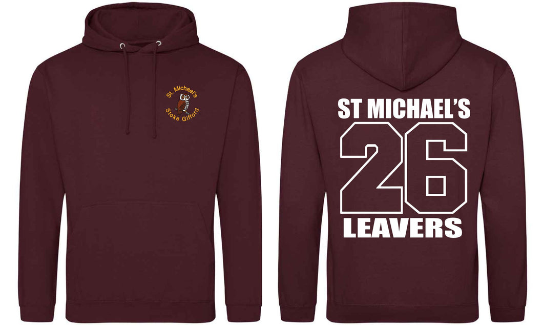St Michaels CofE Primary School (STOKE GIFFORD) Year 6 2026 Leavers Hoodie (Burgundy)