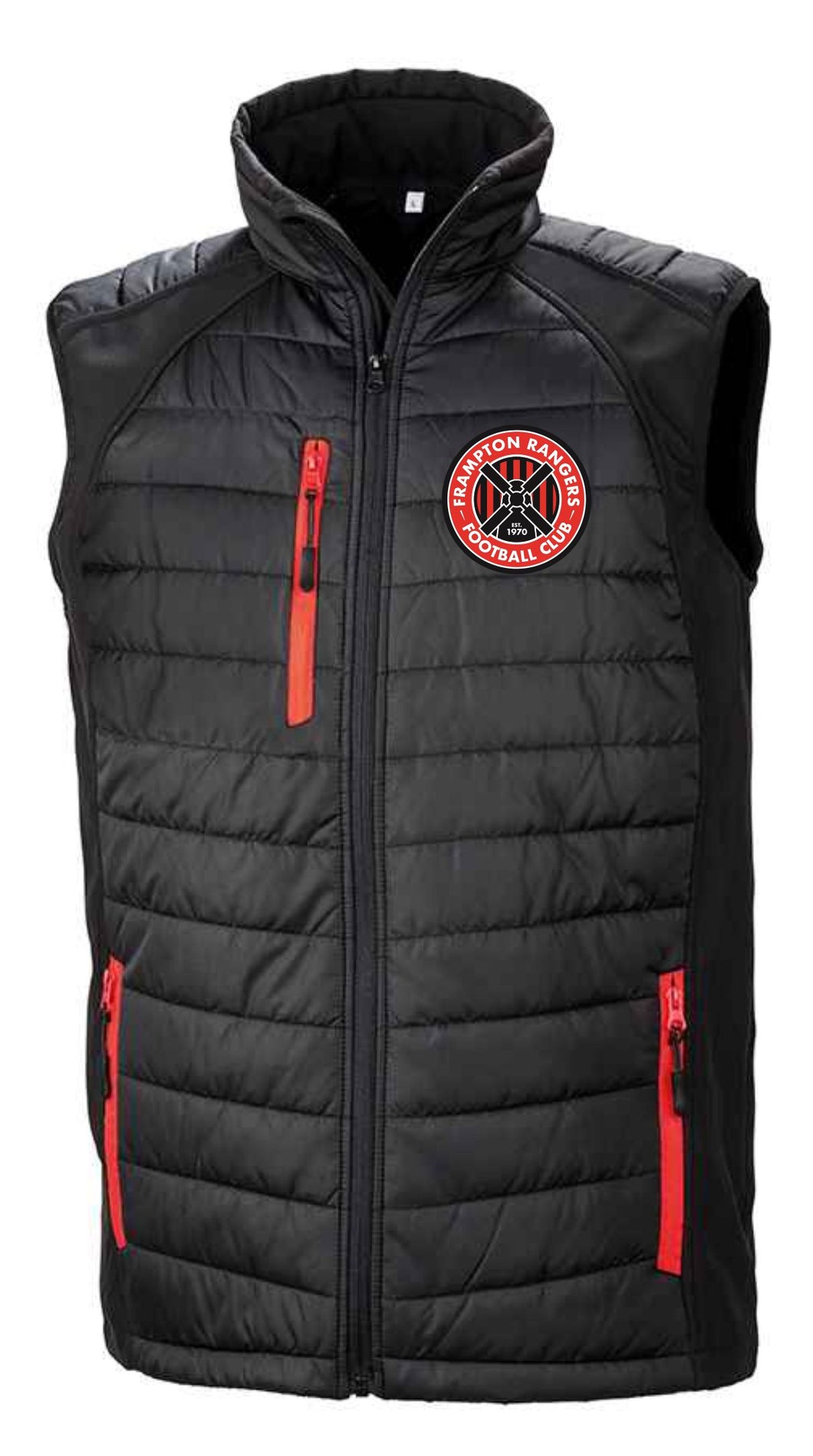 Frampton Rangers FC Padded Gilet (Blk/Red)