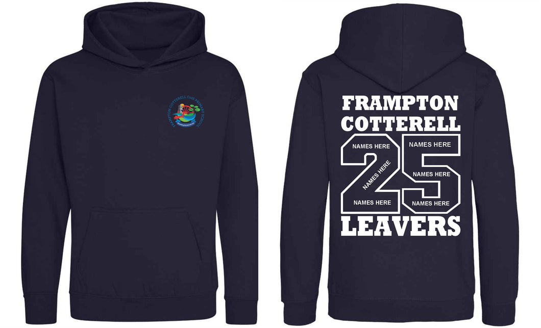 Frampton Cotterell CofE Primary School Year 6 2025 Leavers Hoodie (New French Navy) - PLEASE NOTE: The Cut Off Date Is The 12/07/24