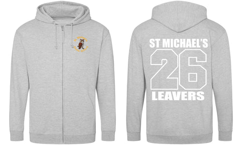 St Michaels CofE Primary School (STOKE GIFFORD) Year 6 2026 Leavers Zip Hoodie (Heather Grey)