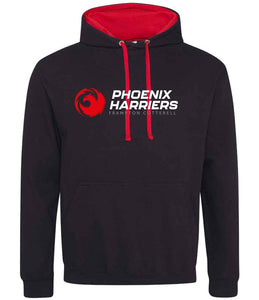 Frampton Phoenix Harriers Running Club Varsity Hoodie (Black/Red)