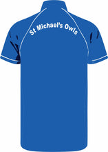 Load image into Gallery viewer, St Michael&#39;s Owls Netball Polo Shirt (Royal Blue/White)