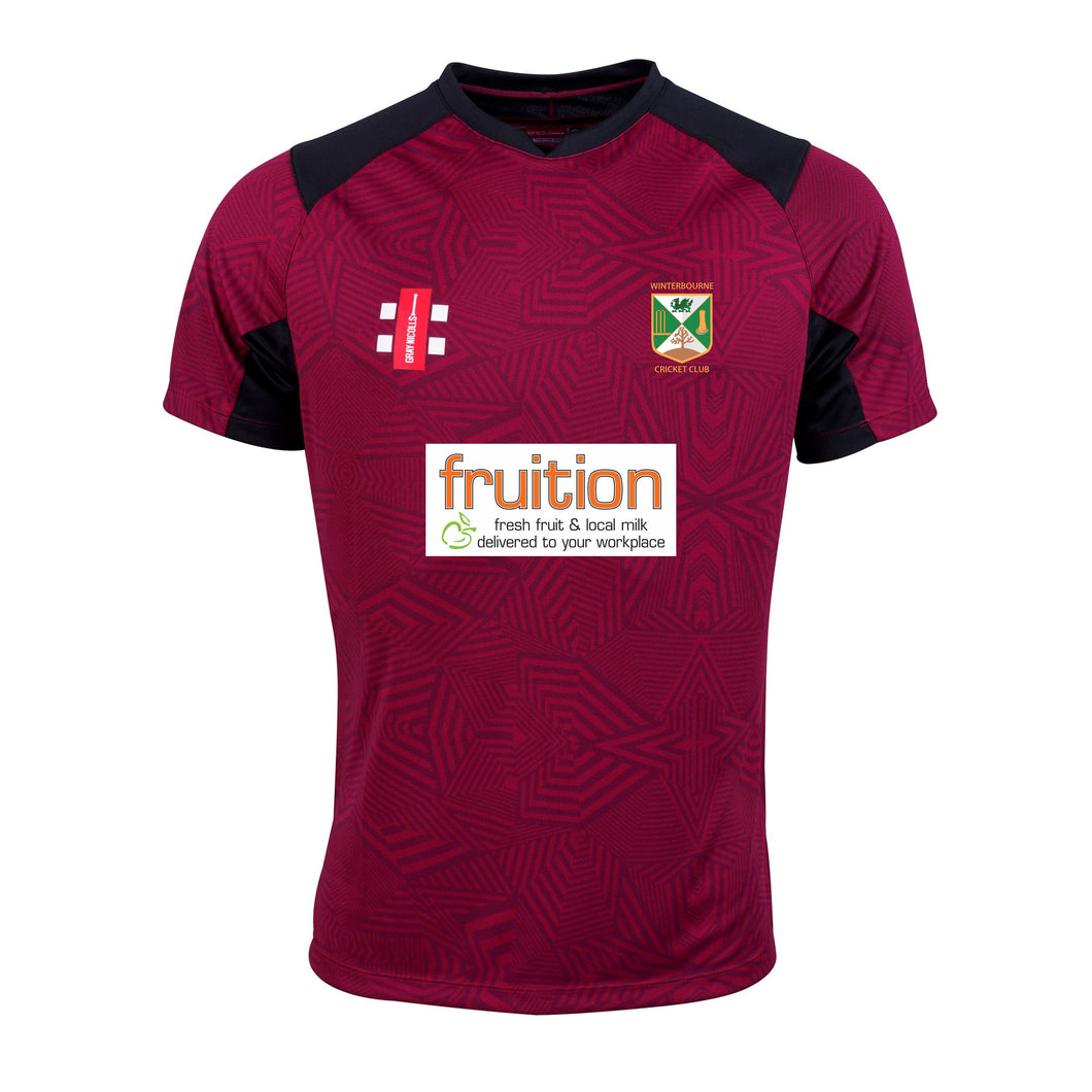 Winterbourne CC (Womens) Playing Shirt (Maroon/Black)