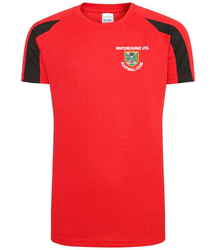 Winterbourne United FC Youth Training Top (Red/Blk)