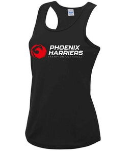Womens Fit - Frampton Phoenix Harriers Running Club Cool Vest (Black)