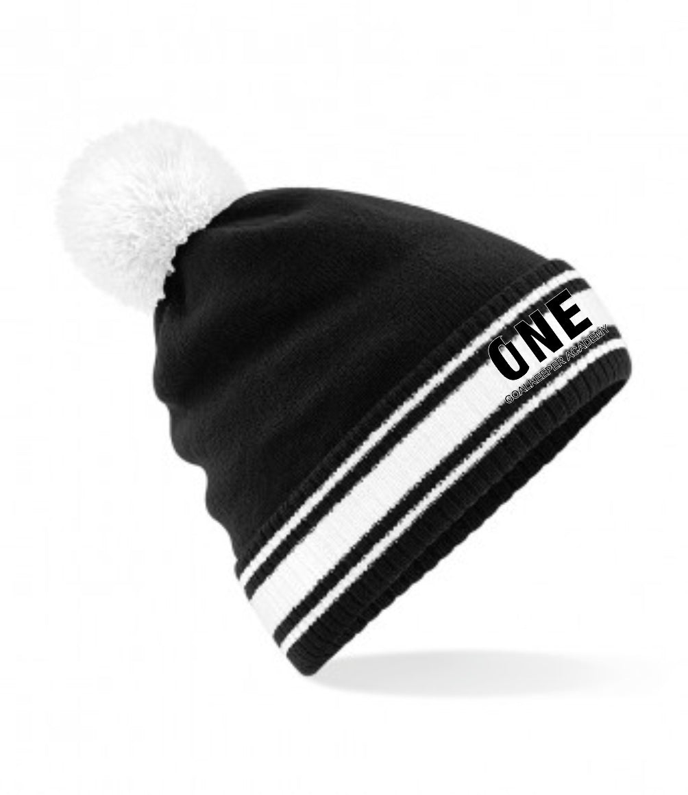 One Goalkeeper Academy Bobble Hat - Black/White