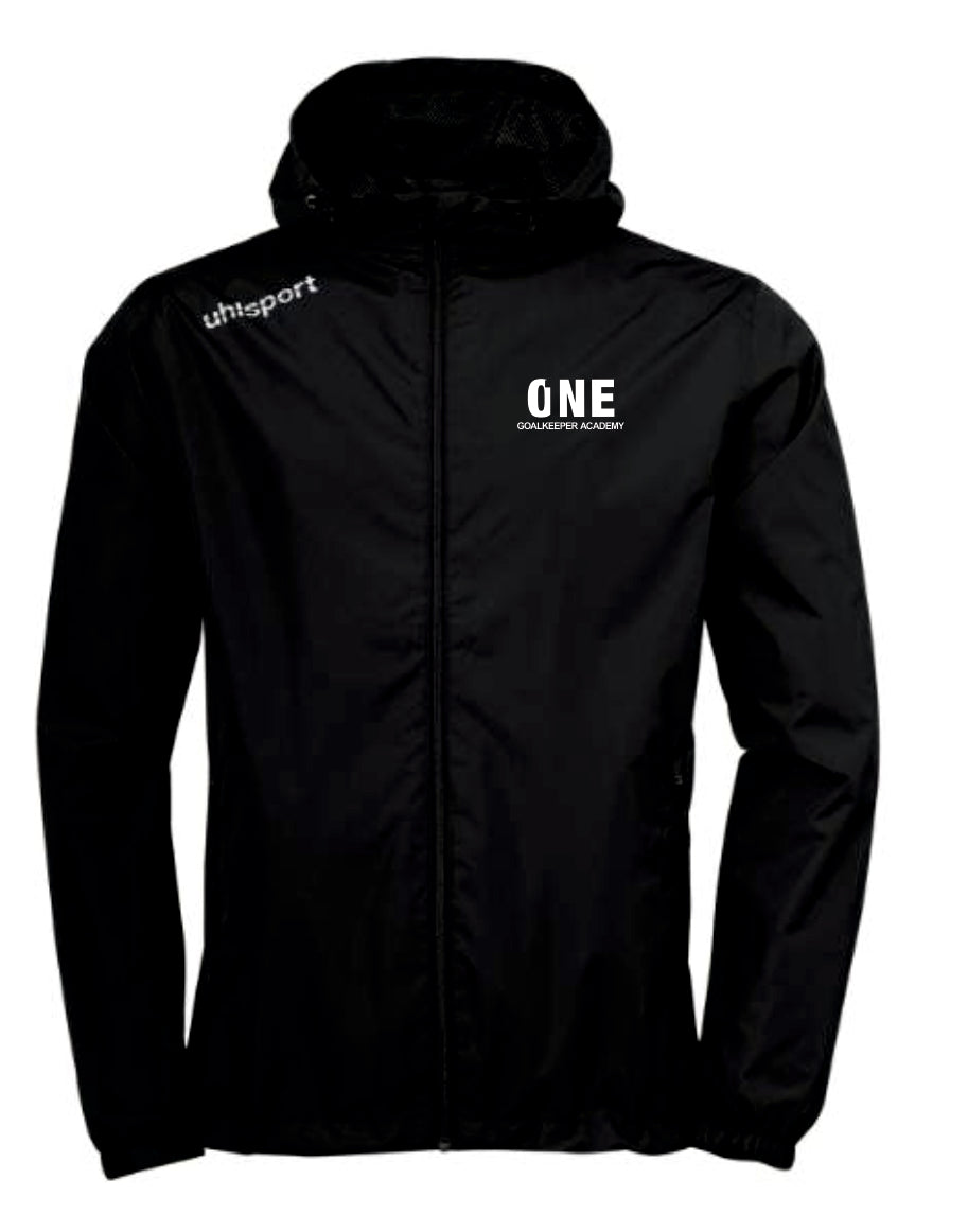 One Goalkeeper Academy Essential Rain Jacket (Black)