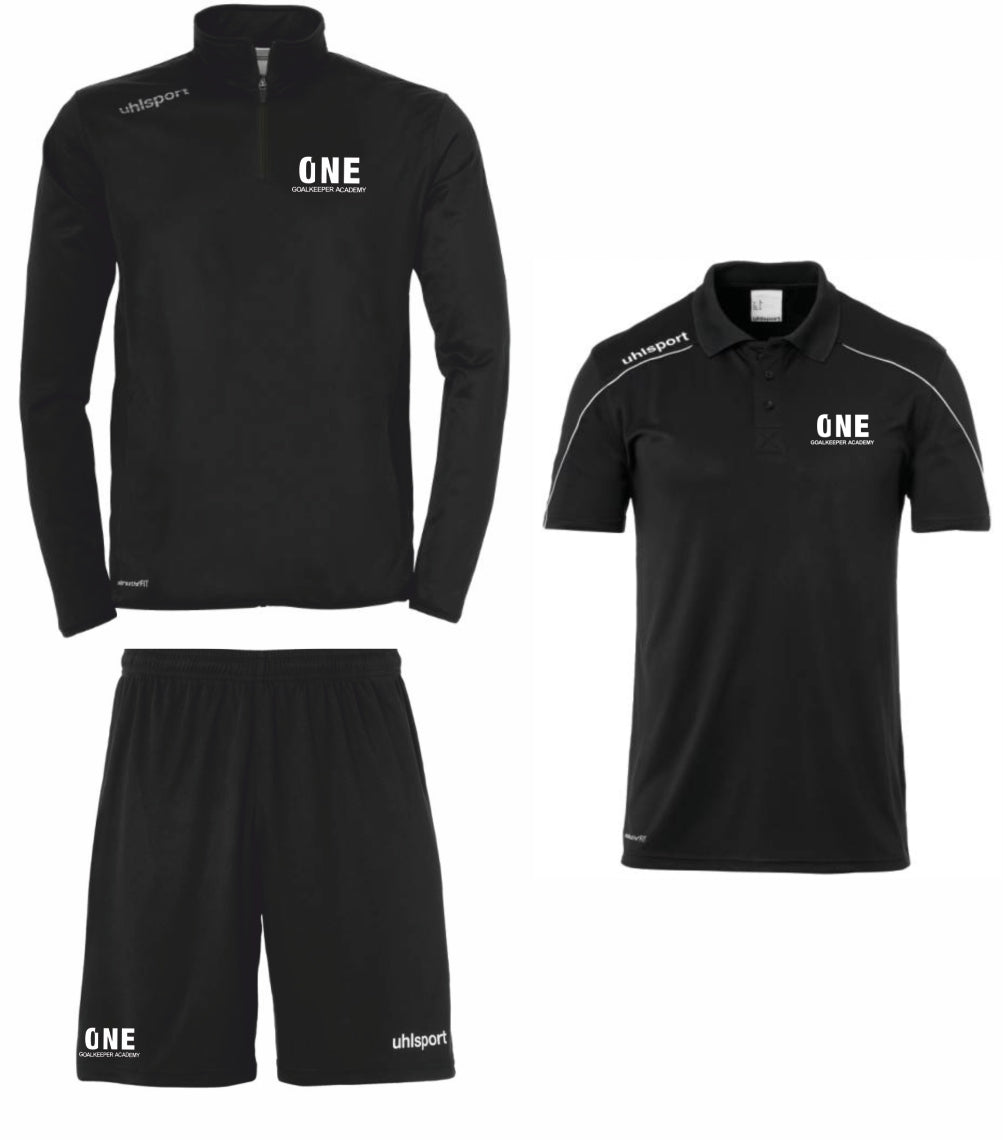 One Goalkeeper Academy 1/4 Zip Top and Polo Shirt Bundle - Junior Sizes