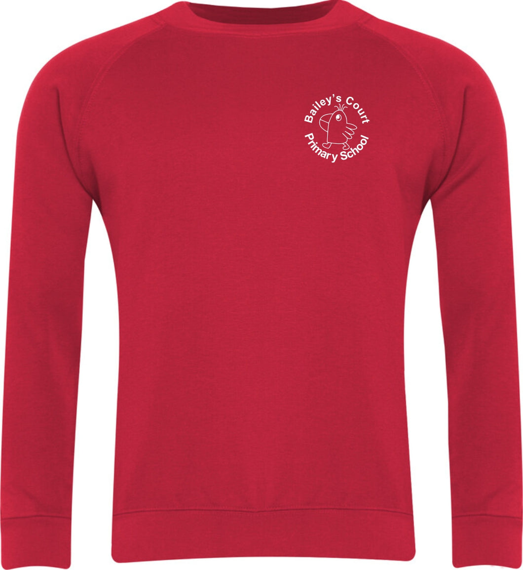 Bailey's Court Primary School Classic Crew Neck Sweatshirt (Red)