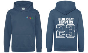 Blue Coat CE Primary School Year 6 2023 Leavers Hoodie (Airforce Blue) - PLEASE NOTE: The Cut Off Date Is The 07/03/23