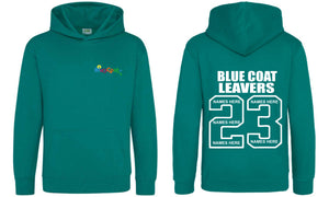 Blue Coat CE Primary School Year 6 2023 Leavers Hoodie (Jade) - PLEASE NOTE: The Cut Off Date Is The 07/03/23