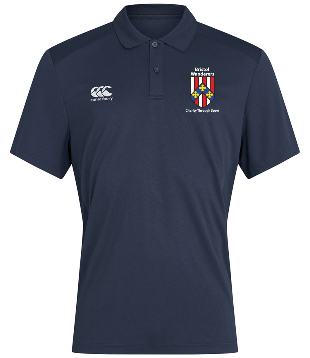 Bristol Wanderers Charity Through Sport - Canterbury Club Dry Polo Shirt (Navy/White)