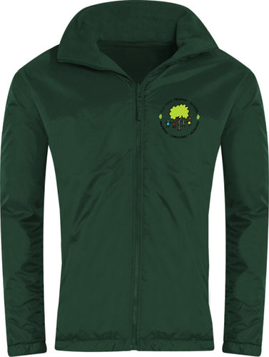 Elm Park Primary School Fleece Lined Waterproof Jacket (Bottle Green)