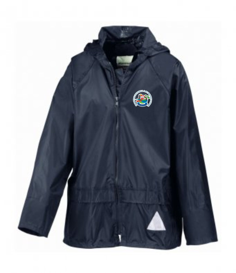 Frampton Cotterell CofE Kids Rain Jacket And Trousers Inc Carry Bag (Navy)