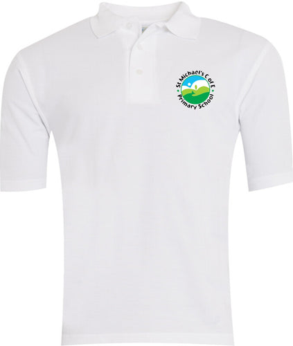 St Michaels CofE Primary School (Winterbourne) Classic Polo Shirt (White)