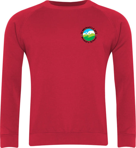St Michaels CofE Primary School (Winterbourne) Classic Crew Neck Sweatshirt (Red)