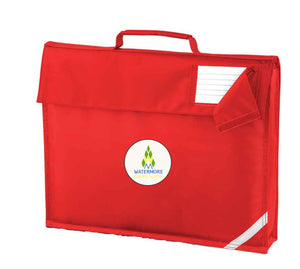 Watermore Primary School Classic Book Bag With Name Holder (Red)