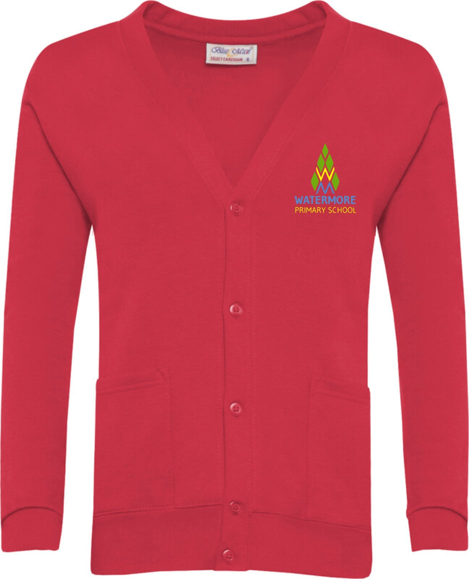 Watermore Primary School Cardigan (Red)