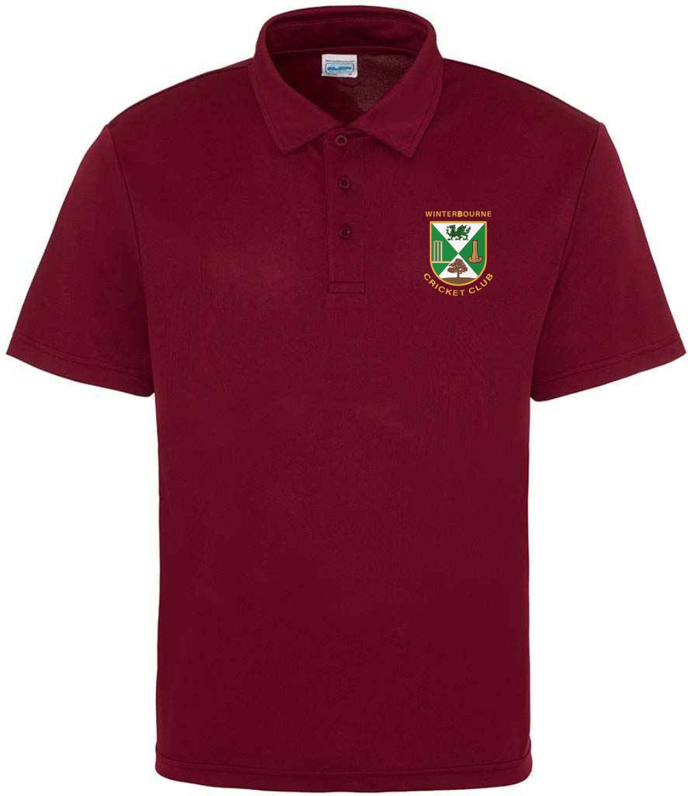 Winterbourne CC Unbranded Cooltex Polo Shirt (Burgundy)
