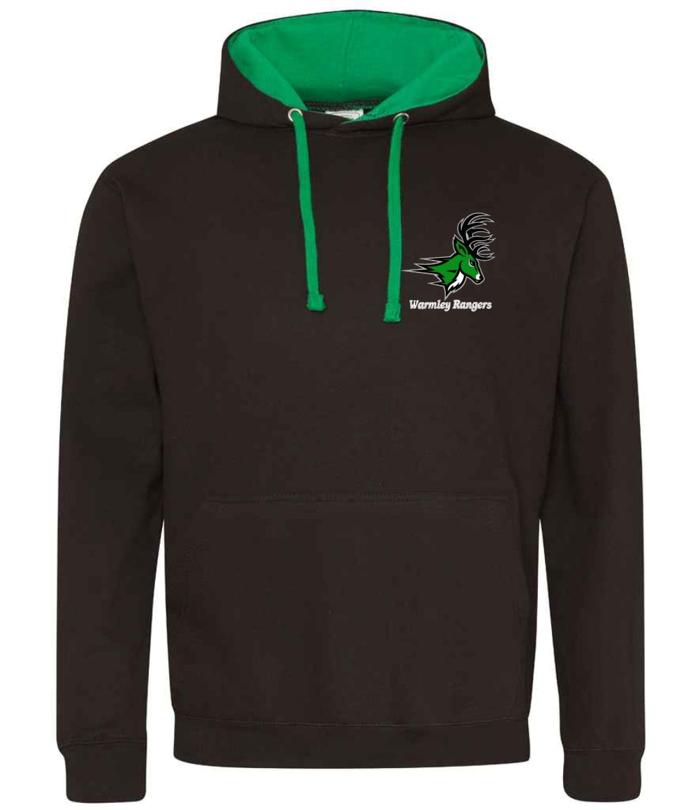 Warmley Rangers FC Hoodie (Black/Kelly Green) - ADULTS SIZES ONLY